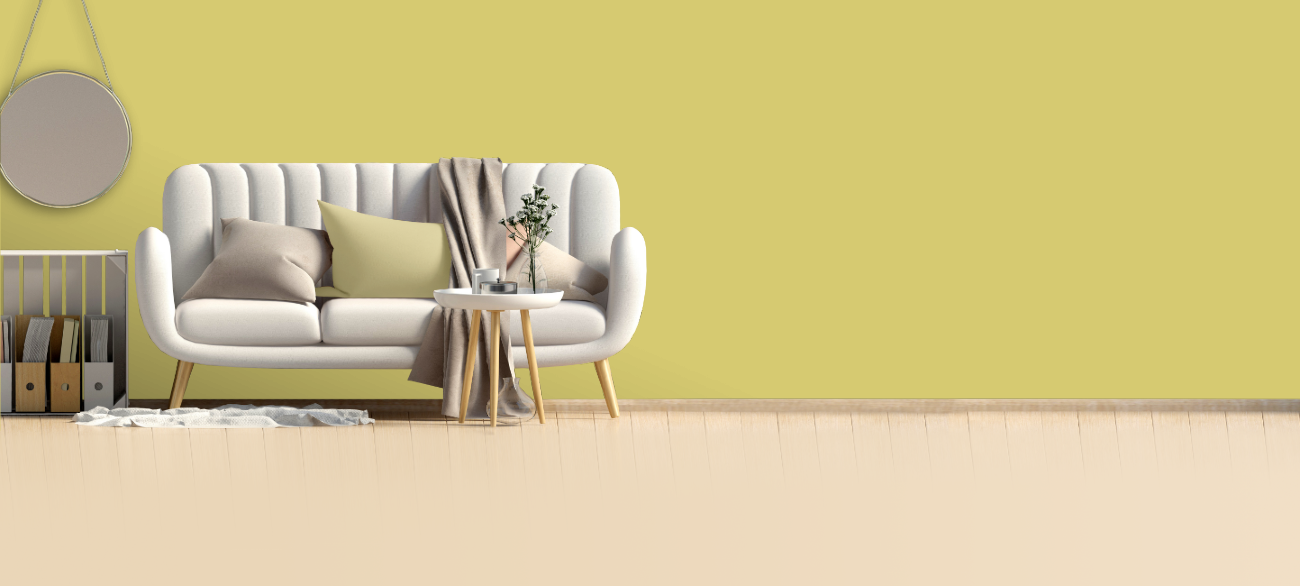RAL 095 80 50 Williams pear yellow — интериорна визуализация