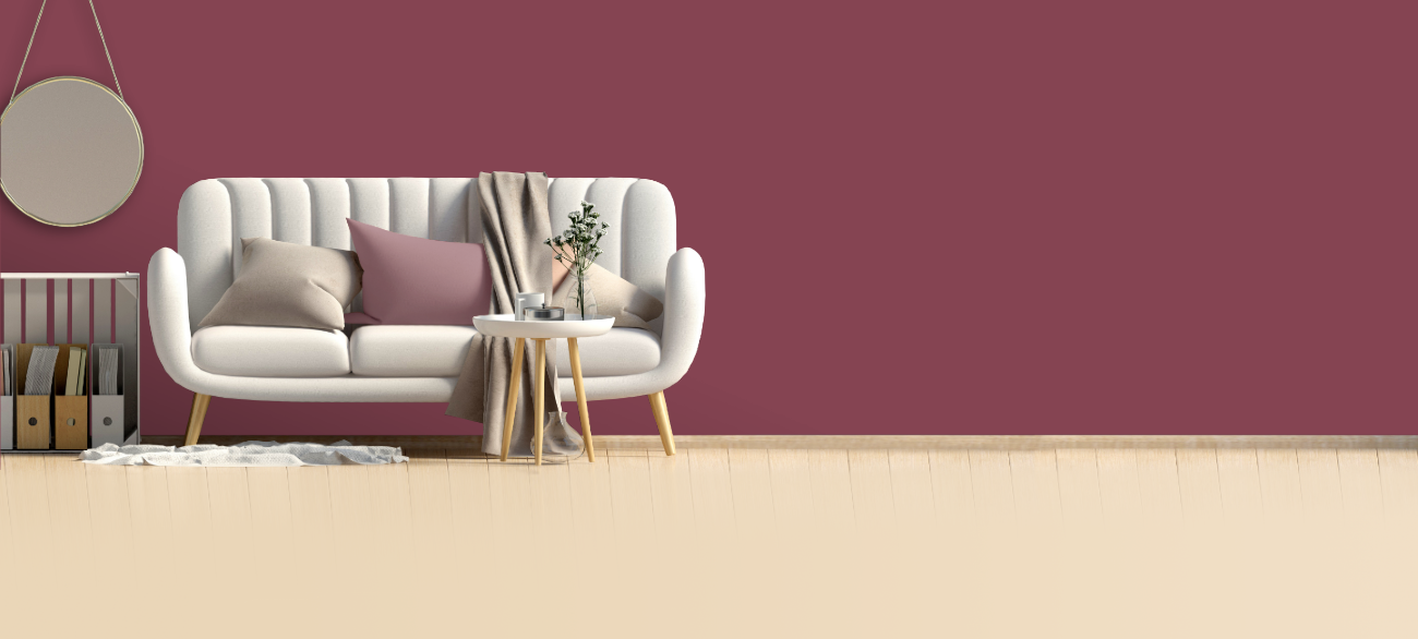 RAL 010 40 35 Velvet red — интериорна визуализация