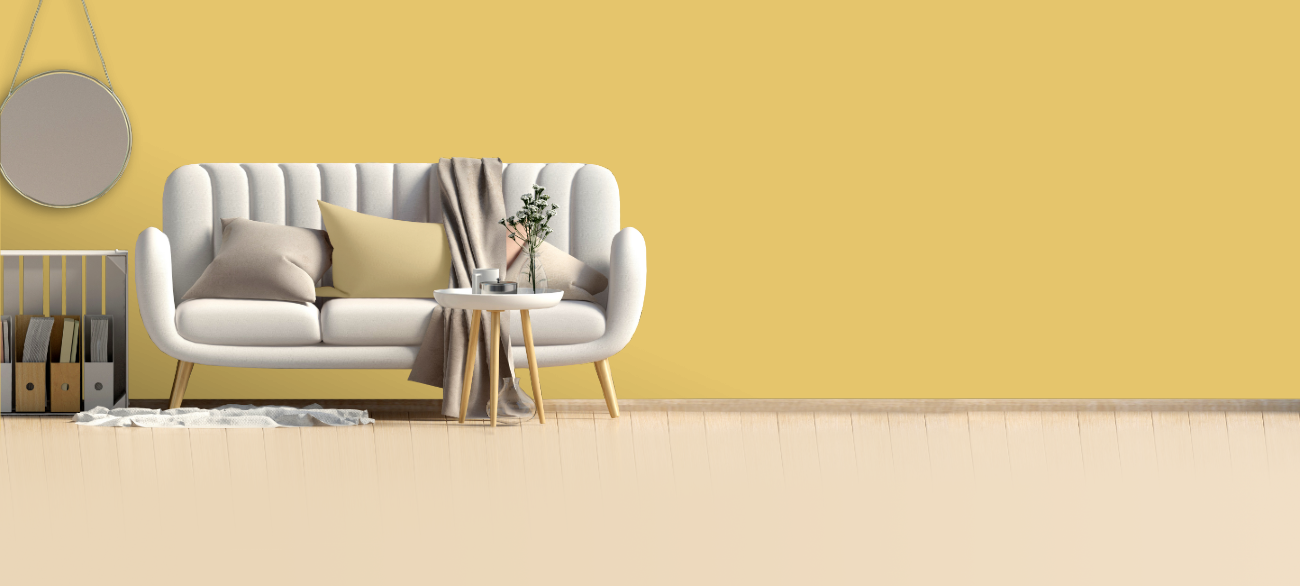 RAL 080 80 50 Mirabelle yellow — интериорна визуализация