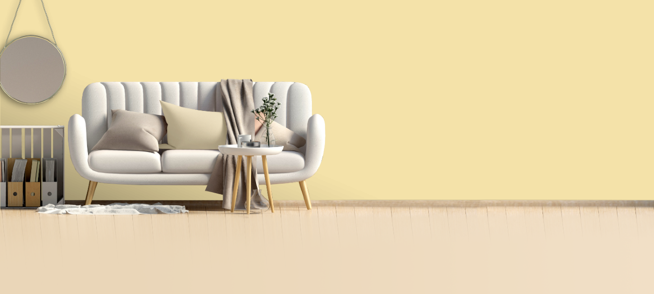 RAL 085 90 30 China clay yellow — интериорна визуализация