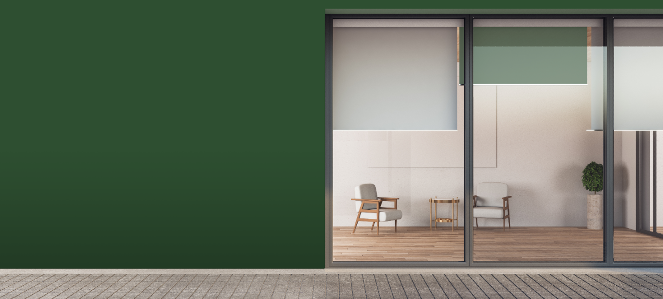 RAL 6035 Pearl green — интериорна визуализация