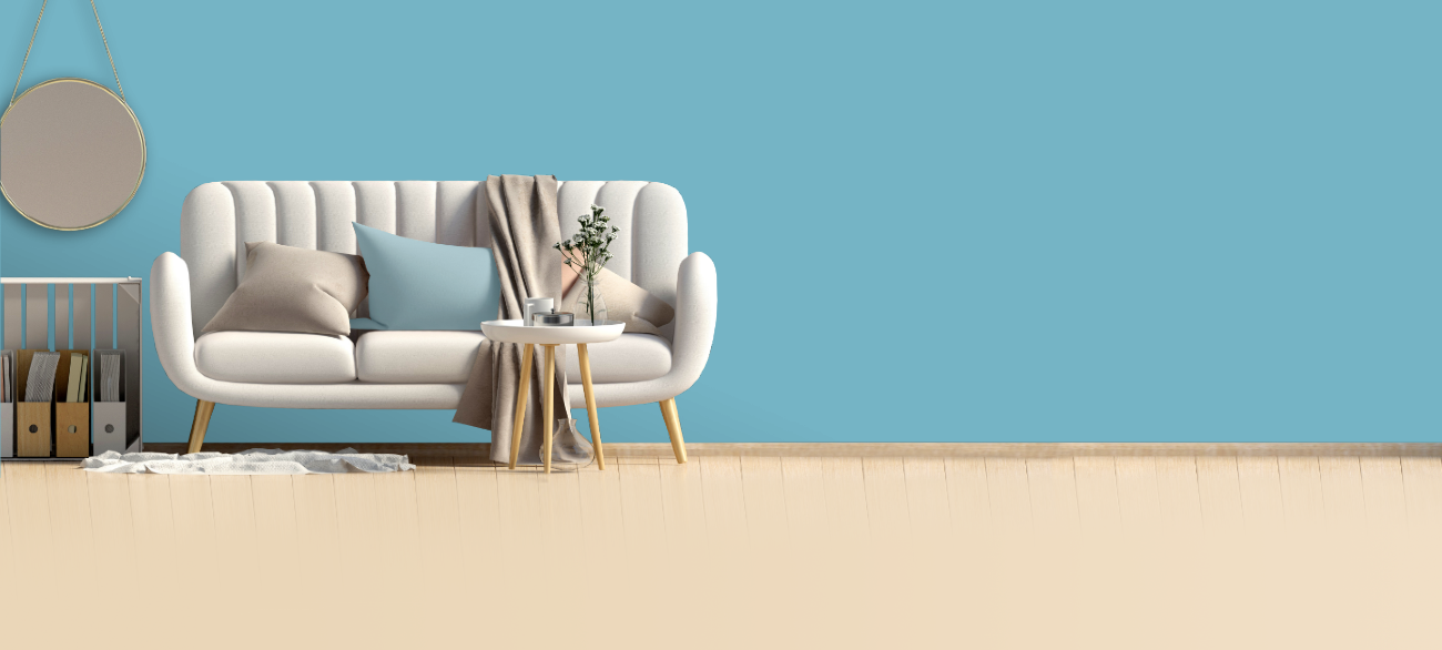 RAL 210 70 30 Mountain blue — интериорна визуализация